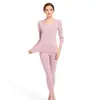 Conjunto Térmico Sin Costuras para Mujer, Engrosado y Forrado de Felpa, Capa Base Otoño e Invierno para Adolescentes, Ropa Interior Térmica de Lana para Mujer