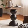 Estilo Crema Lujo Ligero Mesa Lateral para Sofá de Sala de Estar Mesa de Esquina Creativa de Arte de Hierro Moderno Simple Gabinete de Mesita de Noche Mesa Pequeña Té