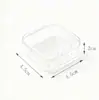 Caja Cuadrada Pequeña Transparente Mini Rectangular Almacenamiento de Tapones para los Oídos Joyería Pendientes Caja para Pendientes Caja de Piezas con Tapa