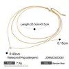 Collar de Acero de Titanio Silencioso y Delicado Cadena de Clavícula Apilable de Lujo Ligero Múltiples Capas Cadena para Suéter de Otoño e Invierno Adornos Transfronterizos de Acero Inoxidable Mujer