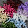 Línea de flores de simulación de boda, flores de trompeta, material floral, flores falsas, hortensias, ramo, decoración del salón de bodas, flores de seda de carretera