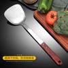 Acero inoxidable 304 madera maciza juego de cuatro piezas para cocina pala para freír cuchara para freír colador pala para freír mango de madera maciza con aislamiento térmico se puede añadir logotipo