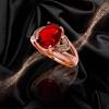 Colgante de Turmalina Rojo Sangre de Paloma Collar de Gema Colorida para Mujer, Chapado en Oro de 18K, Incrustado con Joyería de Gota de Agua de Rubí, Estilo de Lujo Ligero