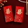 Sobres Rojos de Boda Estilo Nuevo, Bolsas de Sobres Rojos de Boda de Alta Gama con Palabras Felices, Universales para Bodas, Paquetes Rojos Estilo Chino con Palabras Felices, Venta al por Mayor de Fábrica