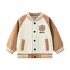 Chaqueta con Capucha de Oso de Dibujos Animados Linda para Niños de Otoño e Invierno Chaqueta con Apertura Frontal y Cuello Redondo para Bebés y Niños Pequeños Top de Uniforme de Béisbol