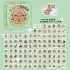 100 Hojas/Caja Pegatinas de Caja de Dibujos Animados 2D de Anime Japonés Pegatinas de Avatar 3D de Celebridades Hombres Guapos y Mujeres Hermosas