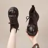 Botas Martin de tacón alto adelgazantes de venta caliente para mujer 2026 Nuevo Otoño Invierno Punta Redonda Hace que los Pies Parezcan Más Pequeños Estilo Británico Botines de Suela Gruesa para Mujer