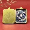 Nueva Joyería Pintada a Mano Estilo Xizang con Thangka Dorado Colorido, Caja Gahu, Zorro de Nueve Colas y Collar Colgante Amuleto