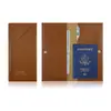 En stock tarjetero transfronterizo set de libreta de pasaporte al por mayor BOLSA DE IDENTIFICACIÓN de cuero PU con logotipo, engrosada, con estampado en caliente, almacenamiento