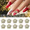 Série de Natal Floco de Neve Liga Joias para Nail Art Acessórios DIY Feitos à Mão Joias de Natal Douradas Prateadas