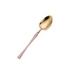 Acero inoxidable 304 cuchillo de hoja estrecha, tenedor y cuchara para uso doméstico, hotel, cuchillo y tenedor para bistec, cuchara para postre, acabado espejo, juego de cubertería occidental