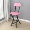 Silla Plegable, Silla de Comedor para el Hogar, Silla Simple, Silla de Respaldo para Ocio, Taburete para Dormitorio, Silla para Balcón, Pista Redonda Portátil para Adultos