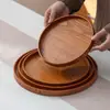 Prato de Jantar Redondo de Madeira Moderno Simples Ocidental Prato para Bife Talheres de Apresentação Prato de Sushi Talheres Criativos