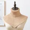 Otoño e Invierno 2025 Chal de Punto Versátil de Cuello Alto Cuello Falso Calentador de Cuello Triangular Protector de Cuello Calentador de Cuello Decorativo