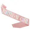 Ponto Cruz Fronteiriço Fita Rosa Brilhante Fita de Etiqueta Aniversário Rainha Menina Festa de Aniversário Decoração Ombro