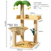 Estrutura de Escalada para Gatos, Casa para Gatos, Árvore para Gatos, Arranhador Integrado, Poste de Escalada, Suporte para Gatos Pequeno que Economiza Espaço, Brinquedo para Gatos Cápsula Espacial