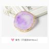 Paleta de resina pintada de estilo japonés con herramientas de manicura, tablero de exhibición terminado, paleta con patrón de mármol pintado de cristal con borde dorado