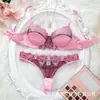 Fábrica de Origem de Lingerie Sexy Processamento e Personalização ODM/OEM para Comércio Exterior, Conjuntos de Sutiã de Lingerie Sexy Provocantes