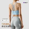 Sujetador deportivo de espalda cruzada para mujer, adecuado para fitness y running, con copas incorporadas, absorción de impactos y un efecto moldeador; estilo nuevo, venta al por mayor de fábrica, top de tirantes para yoga