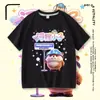 Camiseta de Manga Corta de Algodón Puro para Niños, Estilo Fiesta Eggman, Chico Castor, Moda de Verano para Niños Mayores, Top Holgado