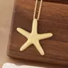 Collar de Estrella de Mar Europeo y Americano de Nueva Estrella Transfronterizo Moda Apilado Colgante de Concha Collar para Mujer Estilo Nicho Vacacional Accesorios al por Mayor