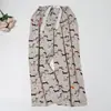 Pantalones de pijama de algodón y seda de verano nuevos 26 años 45 unidades, Pantalones anchos de nueve puntos para mujer, Pantalones finos de talla grande holgados para aire acondicionado, Pantalones de playa