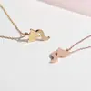 Pingente de Raposa Pequena Colar Simples de Aço Titânio Joias para Celebridades da Internet Femininas Ins Luxo Acessível Versátil Elegante Moda Corrente para Clavícula Feminina