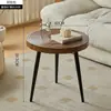 Mesa de centro creativa estilo nórdico transfronteriza para sala de estar, diseño minimalista, adecuada para apartamentos pequeños, tablero redondo, con un diseño que se asemeja a los anillos de los árboles