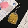 Novo óleo luminoso em areia movediça goo cartão tijolo com luz areia movediça mahjong goo placa DIY adesivo chaveiro fábrica outlet