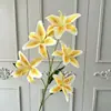 5 Lírios Artificiais com Fita Adesiva, Decorações de Corredor de Casamento Impressas em 3D, Flores Artificiais para Decoração de Casa e Hotel