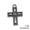 21X14Mm 1.6g Color Plata Antigua Accesorios DIY de Venta Caliente Europeos y Americanos Colgante de Cruz