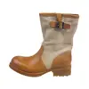 Botines estilo Martin de tacón grueso con patchwork, nuevo estilo western, moda otoño 2026, tacón de bloque, botines bajos estilo británico, botines retro hasta la pantorrilla