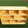 Gabinete de Juguetes de Madera Maciza para Jardín de Infancia. Gabinete de Gabinete Mongol Gabinete de Libros para Materiales Didácticos. Estantería de Almacenamiento para Niños. Gabinete de esquina para área de almacenamiento de bloques de construcción
