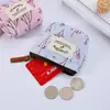 Monedero de Tela Estilo Coreano Mini Cuadrado Pequeño de Lona con Cremallera Bolsa para Auriculares Monedero para Estudiantes Bolsa para Llaves