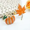 Venta Caliente Transfronteriza Nuevo Hotel Decoración de Halloween Anillo para Servilletas Hoja de Arce Naranja Hebilla para Servilletas Calabaza Fabricante Venta al Por Mayor