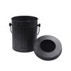 Cubo de basura de cocina cubo de compostaje de residuos vegetales cubo de compostaje de residuos de cocina de hierro negro retro