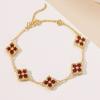 Pulsera Vintage de Moda Trébol de Cuatro Hojas con Diamante Joyería de Mano con Diseño de Personalidad para Mujer Joyería Estilo Palacio Colgante de Trébol de Cuatro Hojas