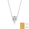 Collar de moissanita cuadrado de moda para comercio exterior transfronterizo, no se decolora, cadena versátil S925 de plata para mujer para el trabajo