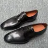 Zapatos de Piel de Lujo para Hombre Zapatos Oxford Tallados de Piel Genuina Suela de Cuero Punta Fina Zapatos Formales de Negocios Retro Zapatos de Boda para Hombre