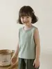 Wulibu Yi Procesamiento Personalizado Chaleco de Punto sin Mangas para Niñas en Múltiples Colores, Ropa Versátil y Fresca