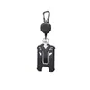 Lanyard de Mosquetón Negro Resistente en Stock Versión Vertical Set Portatarjetas Mecha Carrete para Insignia Cuerda Anti-Pérdida para Camping