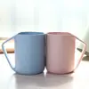 Taza de Boca de Plástico de Trigo Personalizada, Taza de Agua Invertida de Regalo para Negocios, Taza de Boca para Café, Taza de Enjuague Bucal, Se Puede Imprimir el Logo