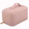 Bolsa de Maquillaje con Almohada de PU Patrón Nido de Pájaro, Bolsa de Tocador de Viaje de Moda con Compartimentos de Gran Capacidad, Bolsa Portátil para Almacenamiento de Cosméticos