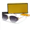 Gafas de Sol Unisex con Pantalla Curva Marca Grande Europea y Americana F Moda Sin Marco Bordes Cortados Gafas 99008