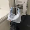 Bolso de Mano de Moda Coreana de Temperamento Simple 2026 Verano Nuevo Pequeño de Nicho Ins Bolso de Hombro Cruzado Bolso de Media Luna para Mujer