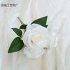 Rosas de mão flores artificiais 3 rosas búlgaras casamento casamento flores falsas decoração decoração de mesa comércio exterior