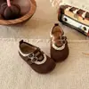Zapatos Mary Jane para Niñas 2026 Nuevos Zapatos de Cuero Princesa con Suela Suave para Niños Pequeños Versátiles Primavera y Otoño Zapatos Birkenstock
