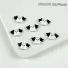 Acessórios de resina para nail art de desenho animado de Halloween, presilha de cabelo e decorações de unha de fantasminha, caveira e abóbora peculiares e engraçadas