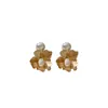 Brincos de Flor com Pérolas de Água Doce Agulha de Prata Estilo Francês Retrô Simples Elegantes Brincos de Alta Qualidade Versáteis Novos Brincos para Mulheres