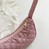 Estilo coreano moda casual bolsa de axilas bolsa de mão feminina textura simples bordado fio losango bolsa de mão bolsa de ombro